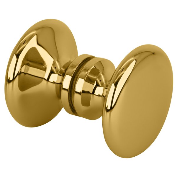 Cr Laurence Unlacquered Brass Traditional Style Back-to-Back Shower Door Knobs SDK100ULBR